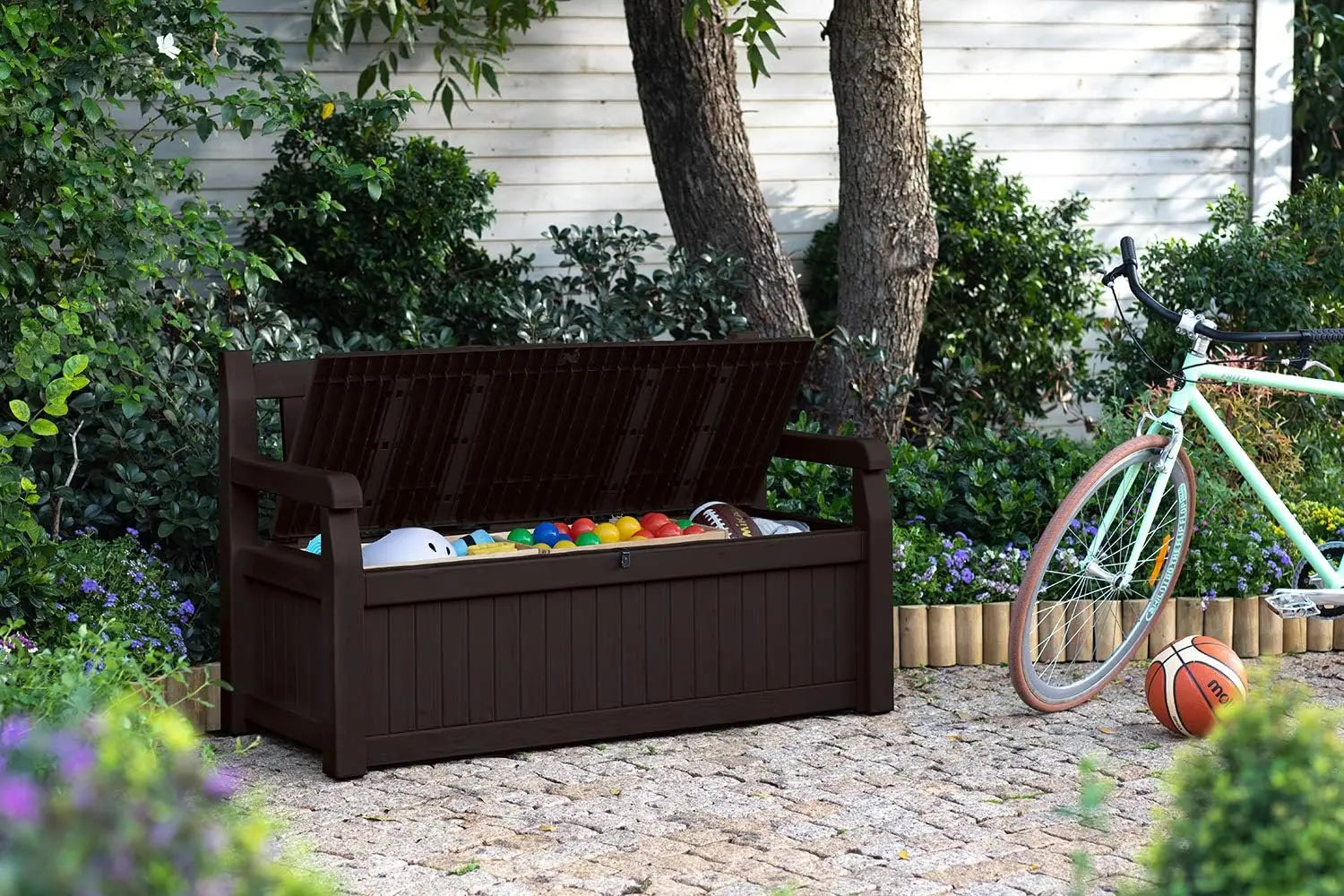 70 Gallon Storage Bench Deck Box for Patio - Charlie's Cozy Corner