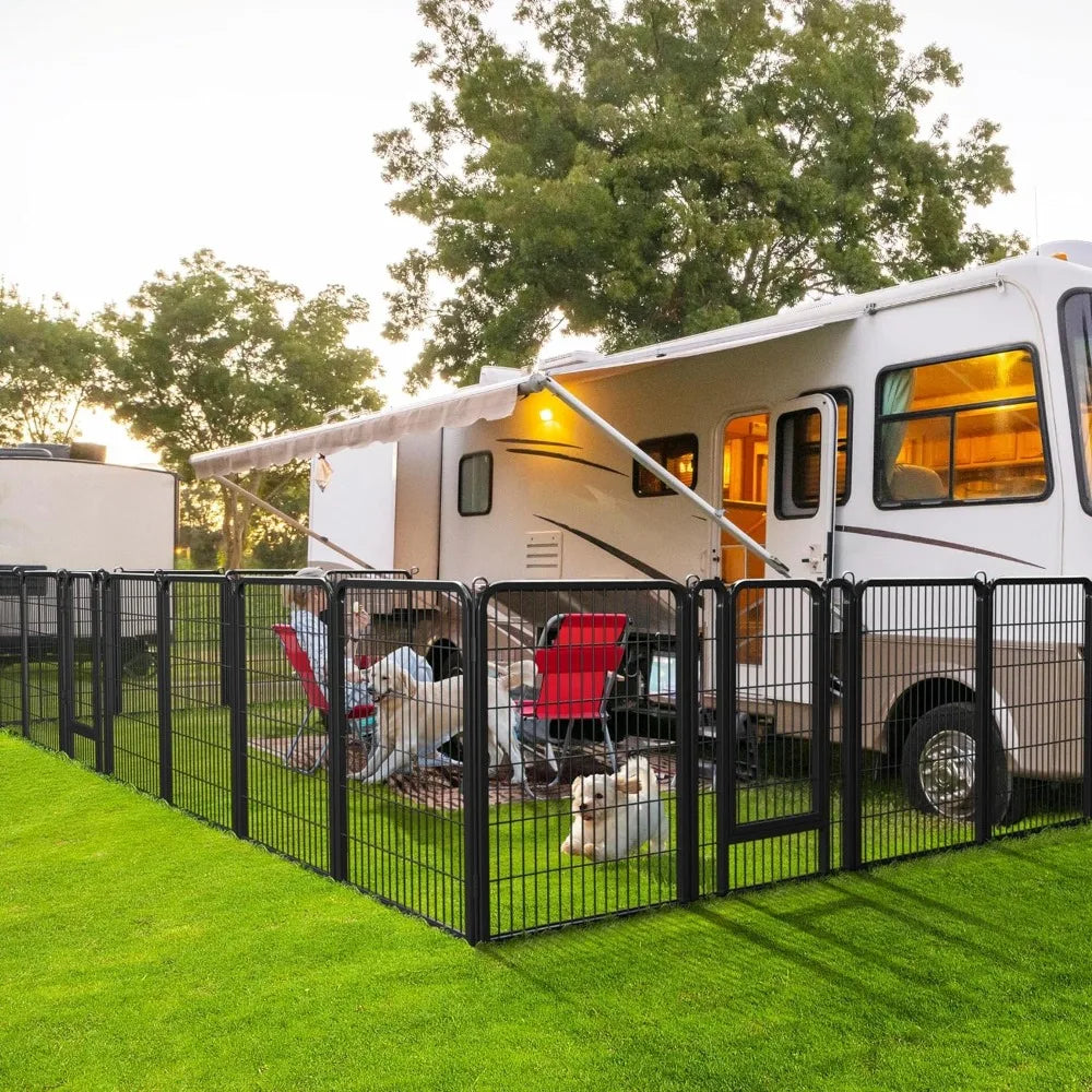 8 Panel Outdoor Dog PlaypenLarge/Medium/Small Dogs Animals Heavy Duty - Charlie's Cozy Corner