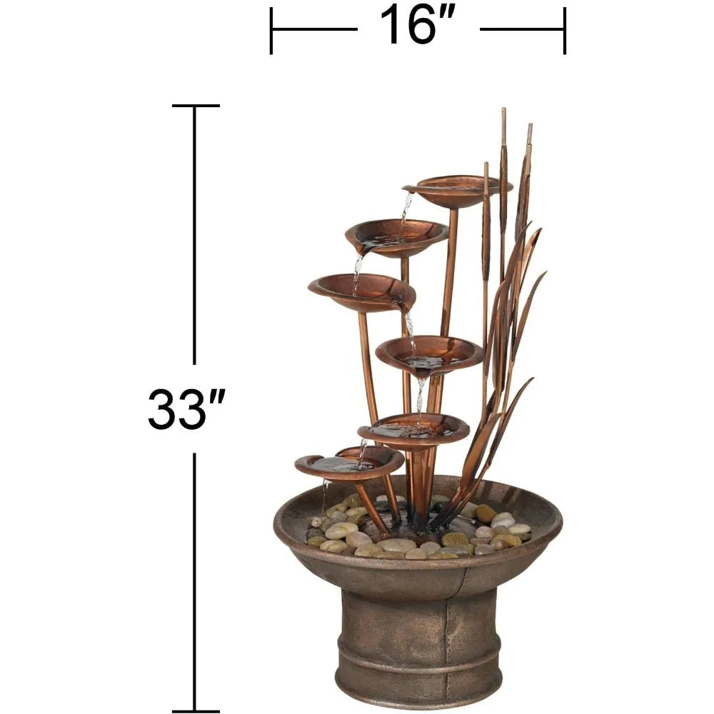 Cascading Tiered Outdoor Floor Water Fountain - Charlie's Cozy Corner