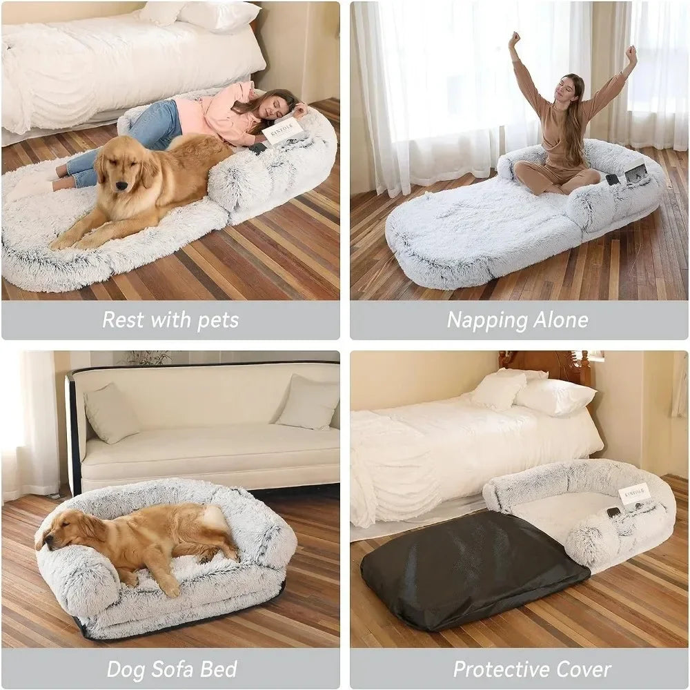 Foldable Plush Washable Dog Bed