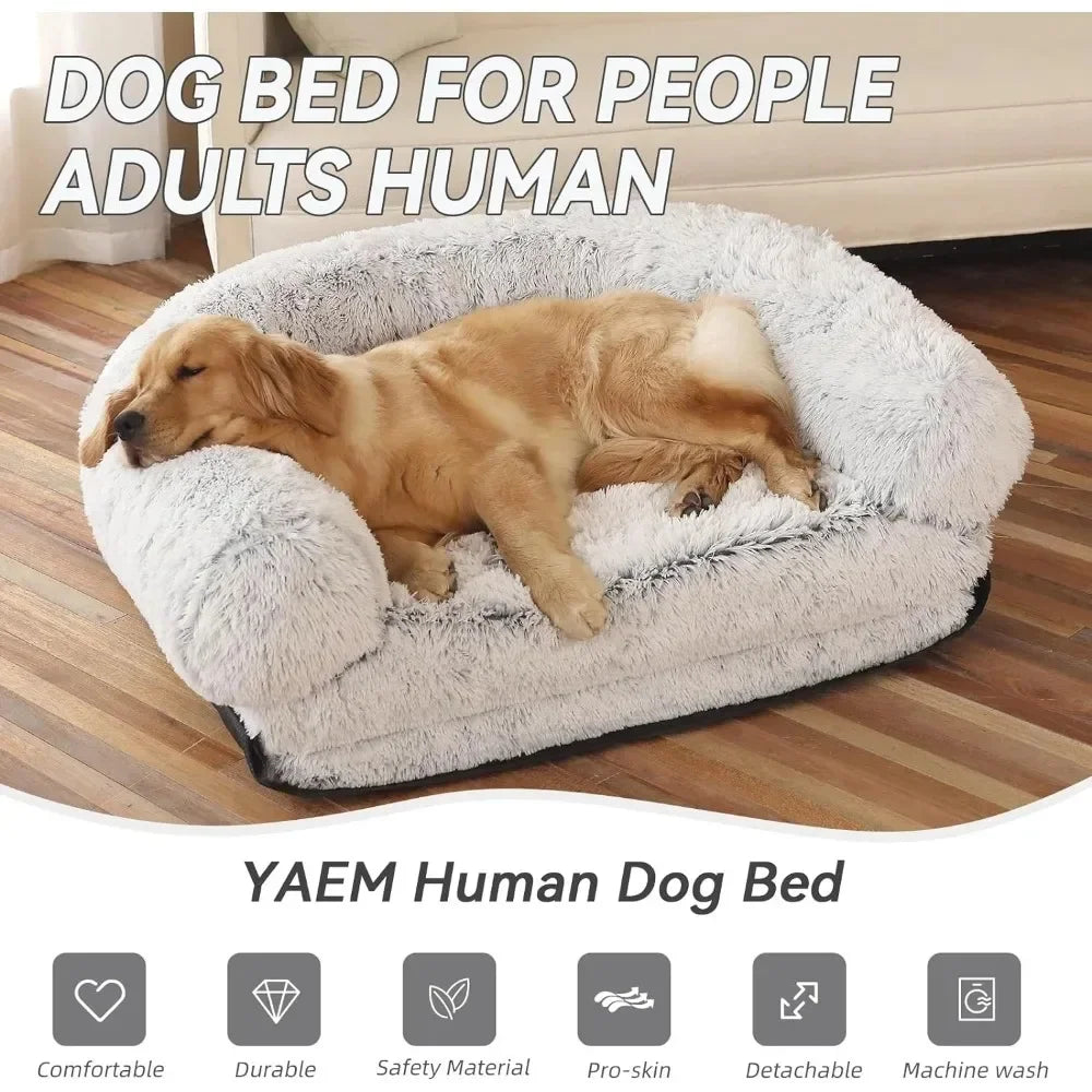 Foldable Plush Washable Dog Bed