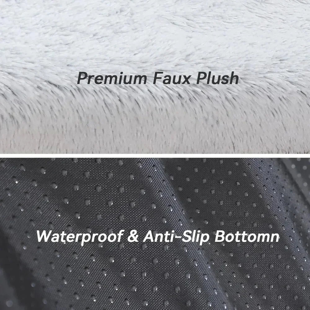 Foldable Plush Washable Dog Bed