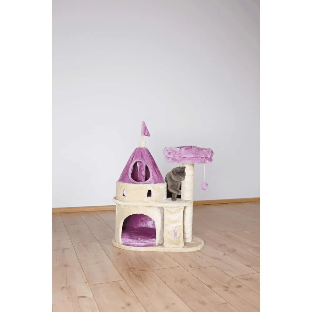 My Kitty Darling Castle Condo with Scratching Post Tree for Cats