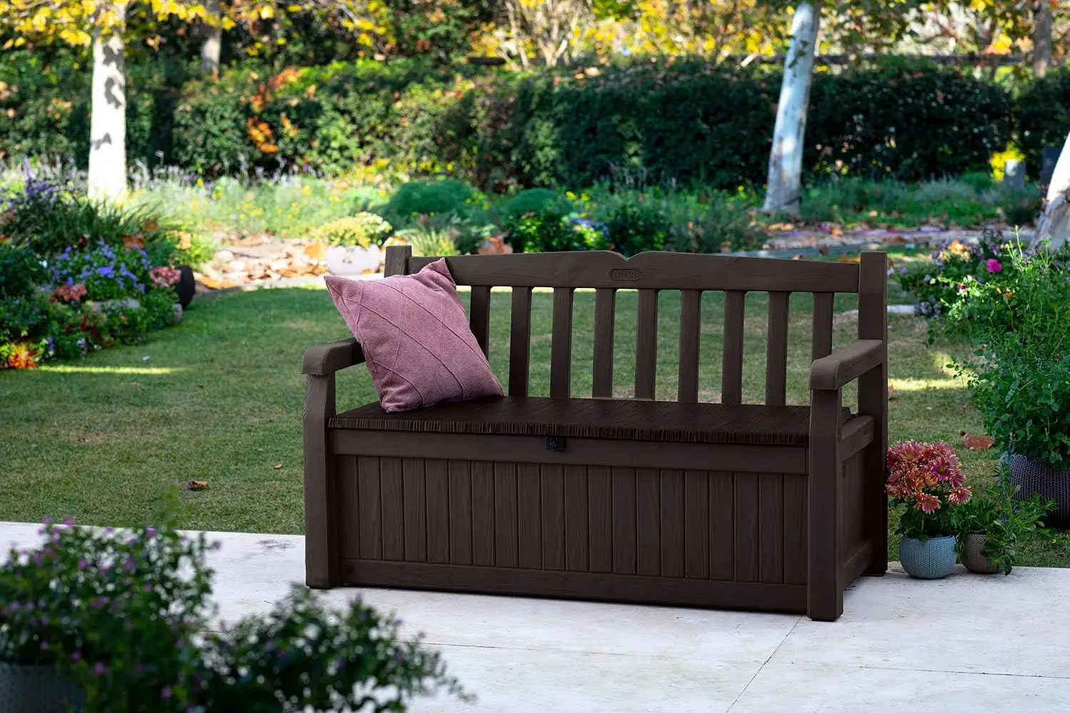 70 Gallon Storage Bench Deck Box for Patio - Charlie's Cozy Corner