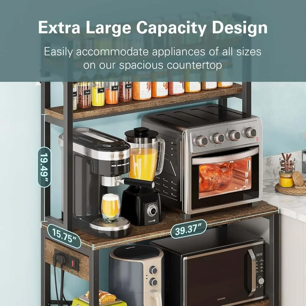 5 Tiers Microwave Stand With Storage