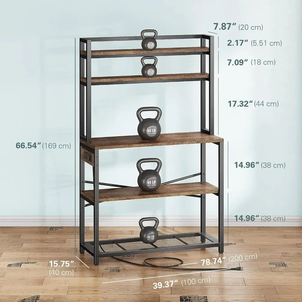 5 Tiers Microwave Stand With Storage